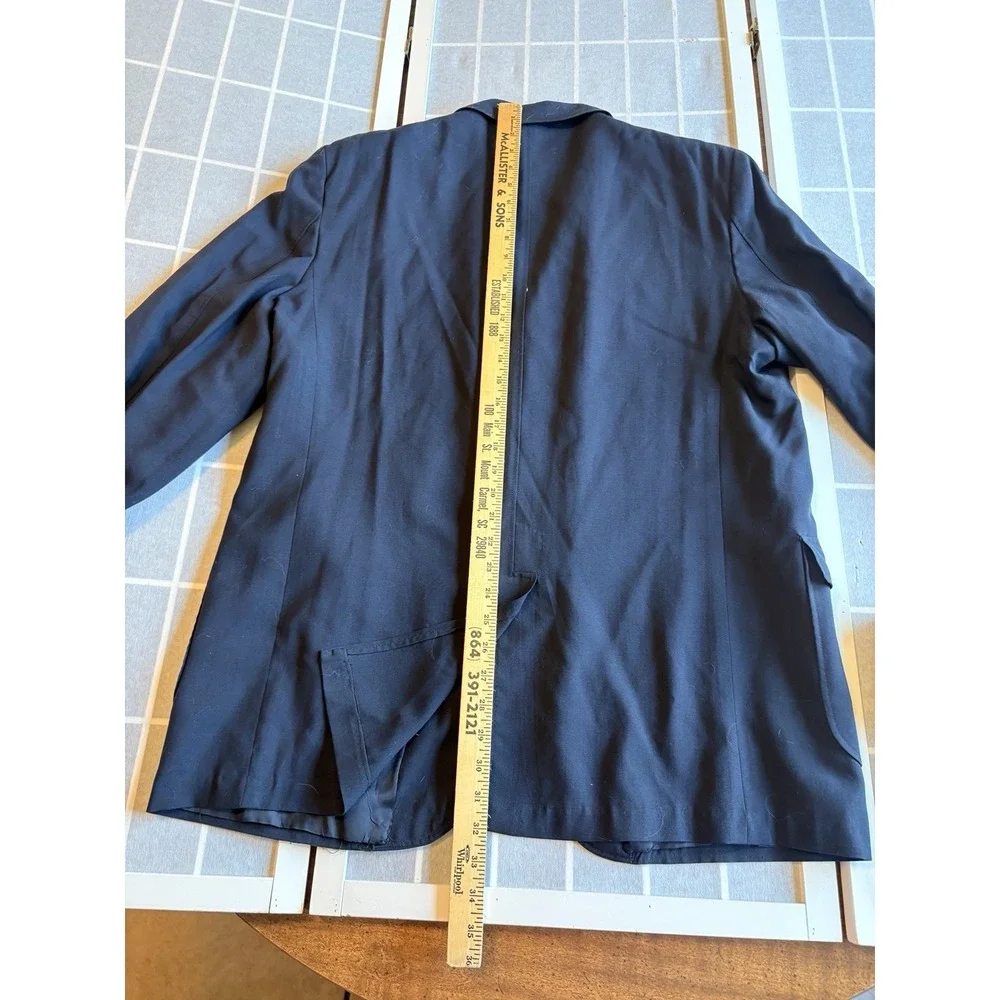 VTG RARE Navy 60s Clemson Tigers Blazer  Robert Rollins Men 40 L Reg Union Made⁠
